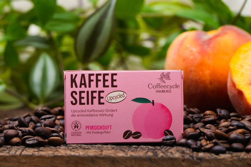 Kaffeeseife Pfirsichduft 100g (COSMOS-Zertifiziert)