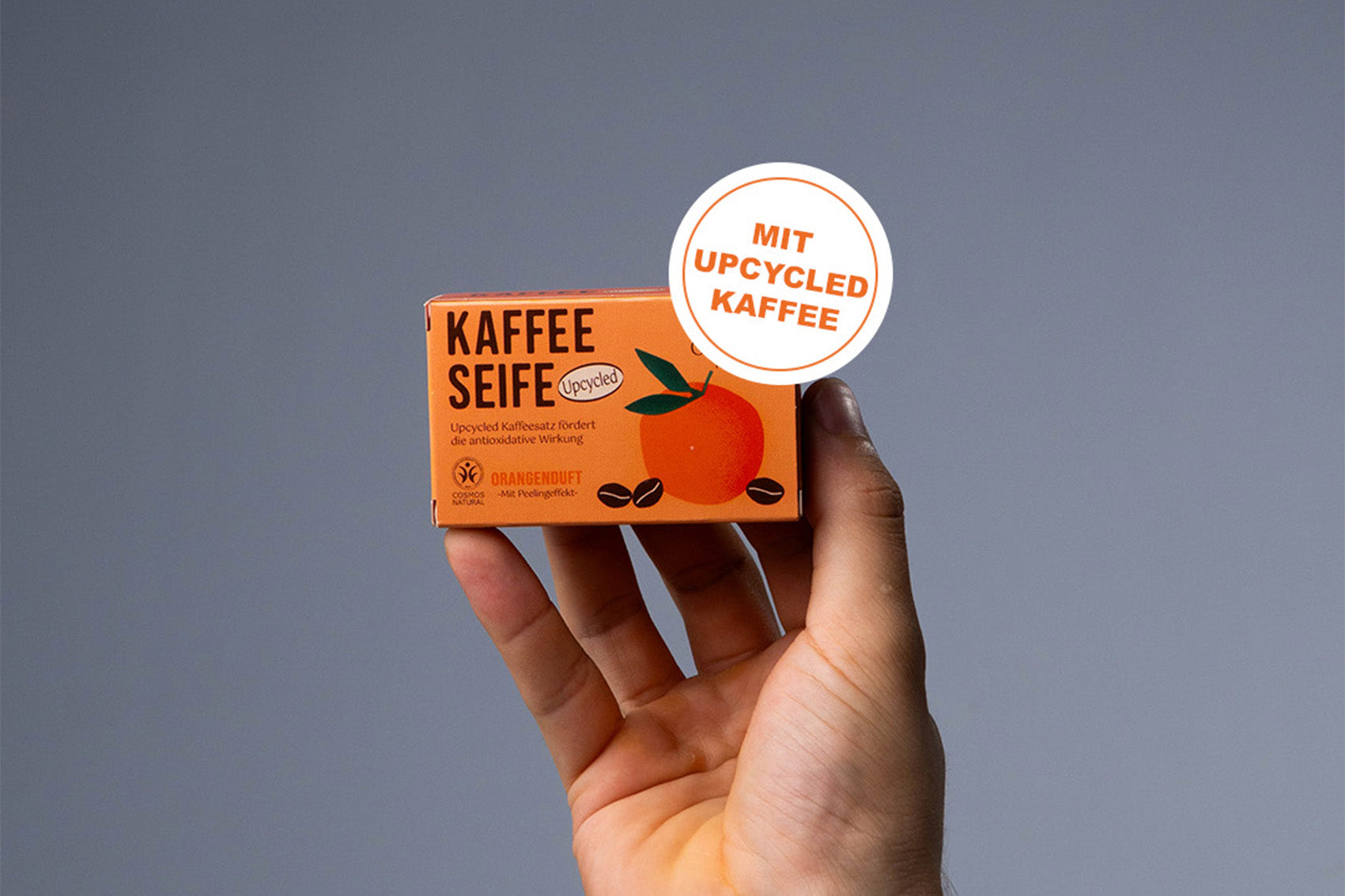Kaffeeseife Orangenduft 100g (COSMOS-Zertifiziert)