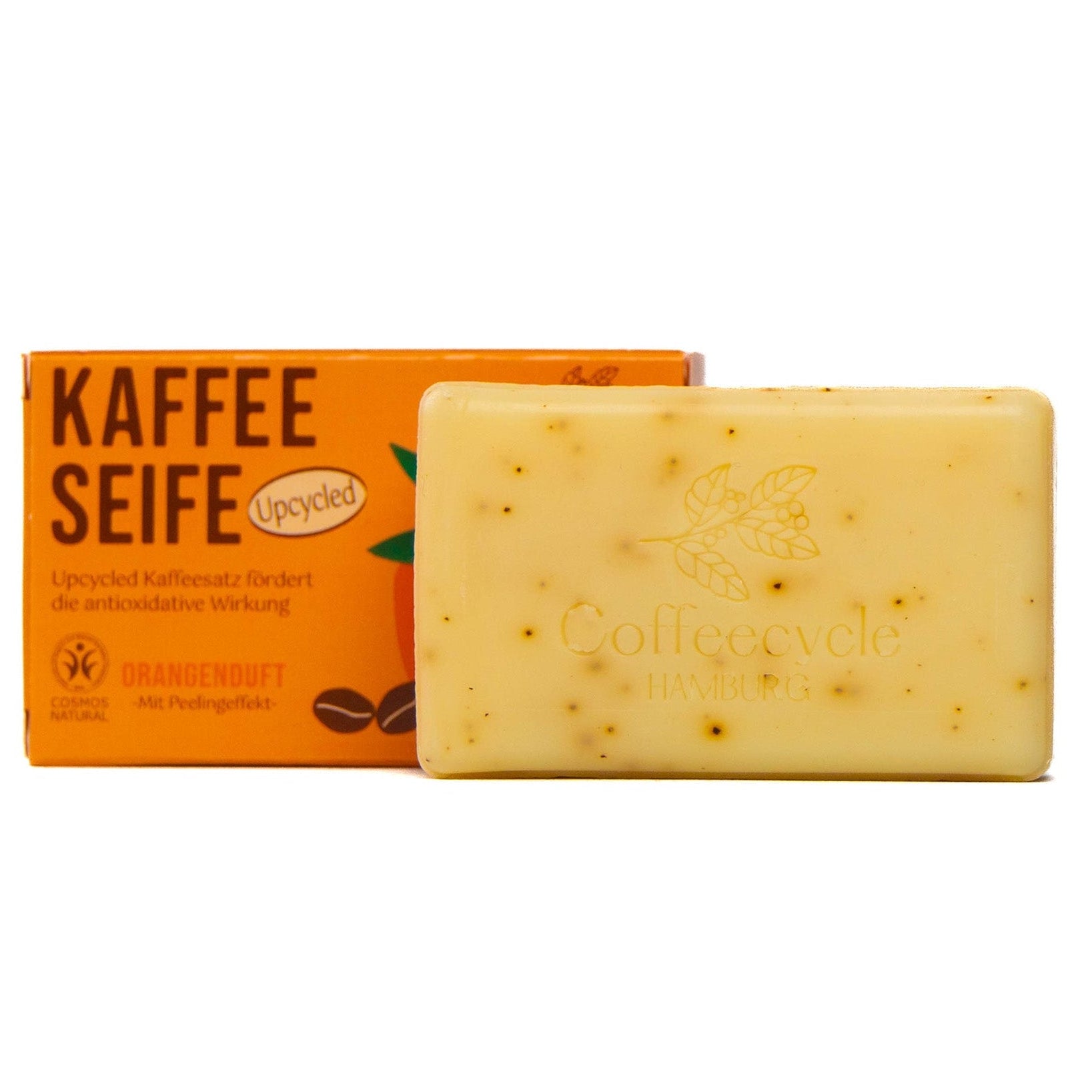 Kaffeeseife Orangenduft 100g (COSMOS-Zertifiziert)