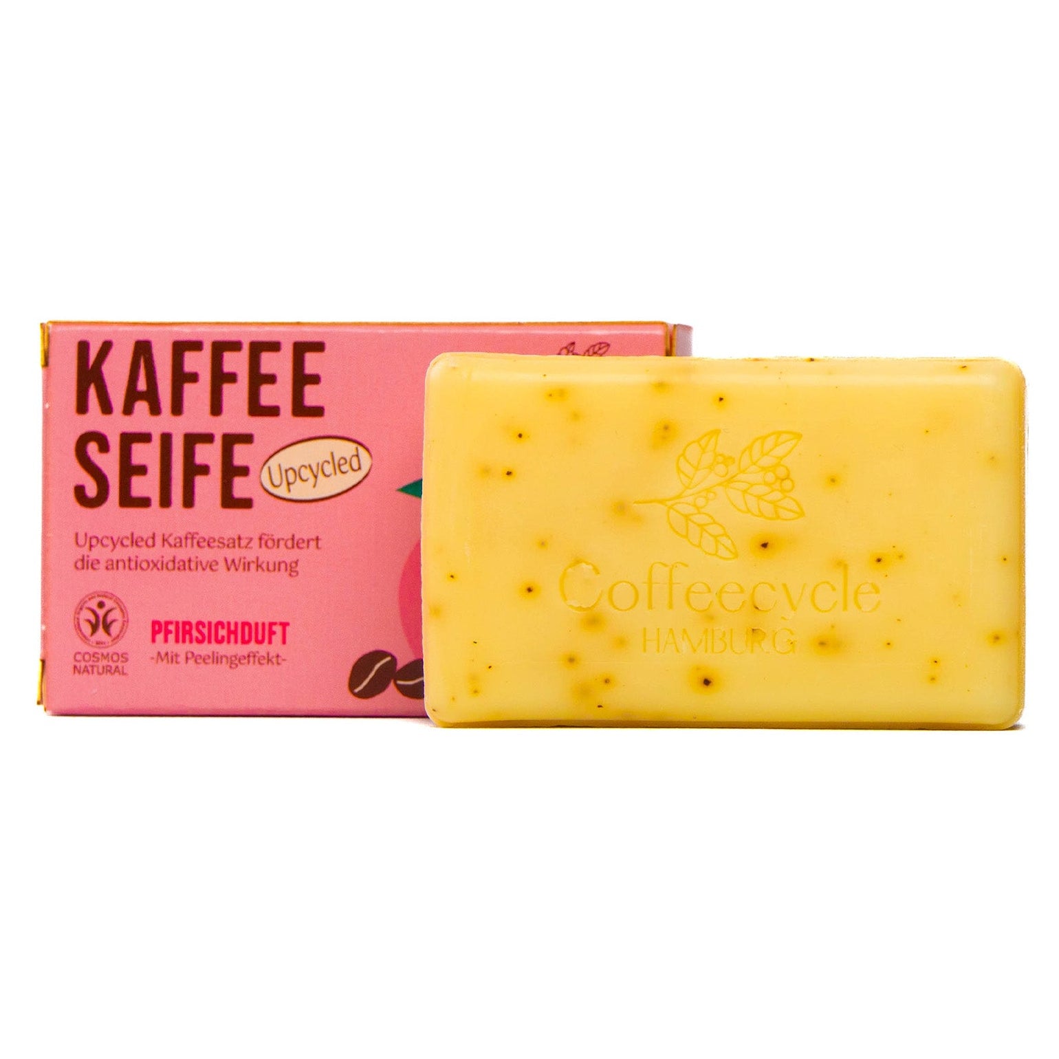 Kaffeeseife Pfirsichduft 100g (COSMOS-Zertifiziert)