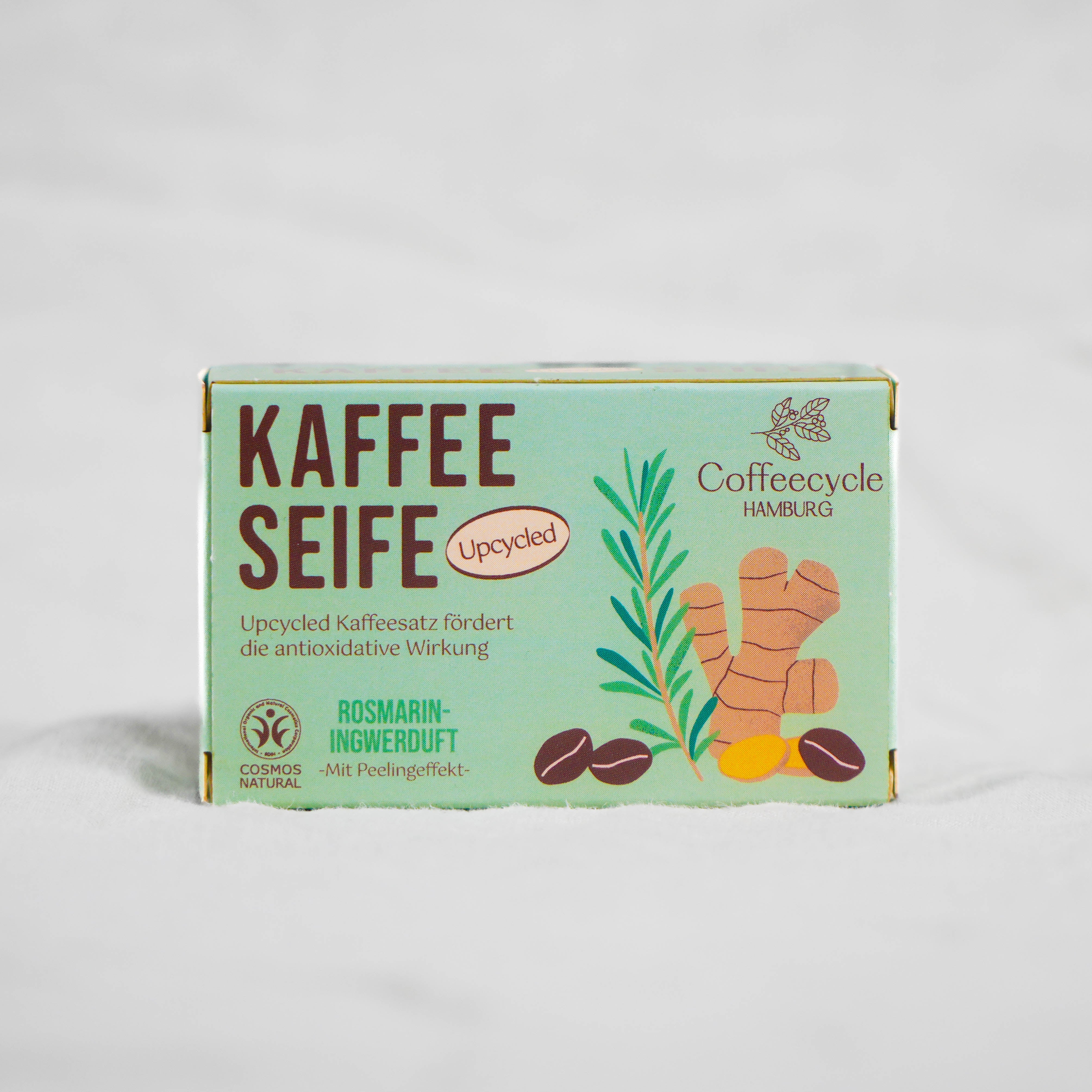 Kaffeeseife Rosmarin-Ingwerduft 100g (Cosmos-Zertifiziert)
